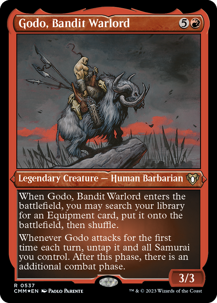 Godo, Bandit Warlord (CMM-537)  Etched Foil - Commander Masters