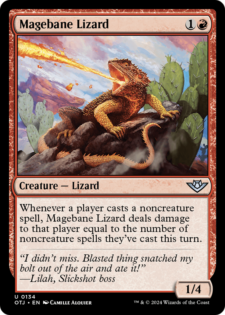 Magebane Lizard (OTJ-134)  Foil - Outlaws of Thunder Junction