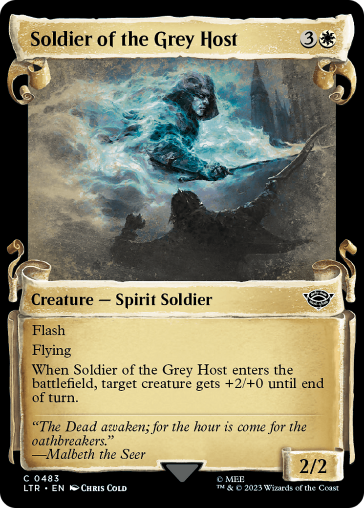 Soldier of the Grey Host (Showcase Scrolls) (LTR-483) - The Lord of the Rings: Tales of Middle-earth: (Showcase) Foil