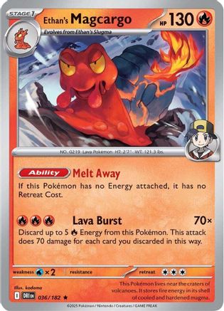 Ethan's Magcargo 036/182 - Holofoil SV10 Destined Rivals