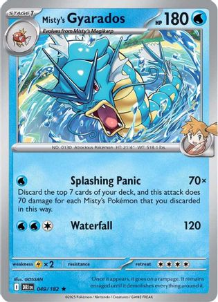 Misty's Gyarados 049 - Reverse Holofoil SV10 Destined Rivals