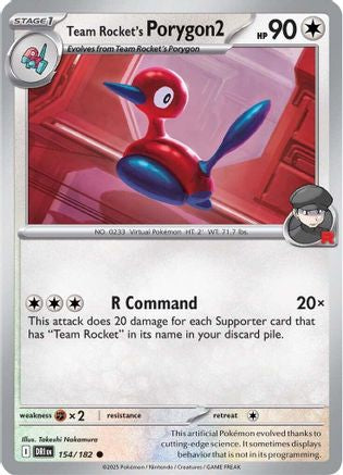 Team Rocket's Porygon2 154  SV10 Destined Rivals