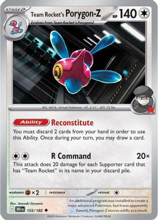 Team Rocket's Porygon-Z 155/182  SV10 Destined Rivals