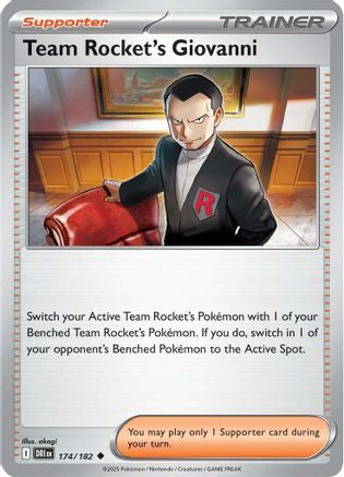Team Rocket's Giovanni 174 - Reverse Holofoil SV10 Destined Rivals