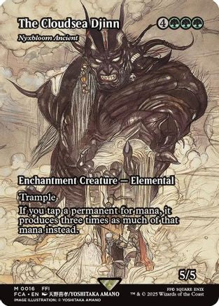 The Cloudsea Djinn - Nyxbloom Ancient (Showcase) (FCA-016)  Foil - FINAL FANTASY: Through the Ages