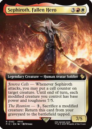 Sephiroth, Fallen Hero (Extended Art) (FIC-182)  Foil - Commander: FINAL FANTASY