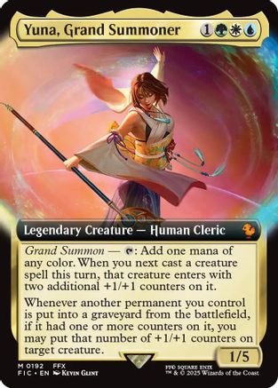 Yuna, Grand Summoner (Extended Art) (FIC-192)  Foil - Commander: FINAL FANTASY