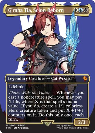 G'raha Tia, Scion Reborn (Borderless) (FIC-203)  - Commander: FINAL FANTASY