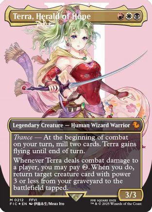Terra, Herald of Hope (Borderless) (Surge Foil) (FIC-212)  Foil - Commander: FINAL FANTASY