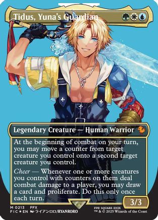 Tidus, Yuna's Guardian (Borderless) (Surge Foil) (FIC-213)  Foil - Commander: FINAL FANTASY