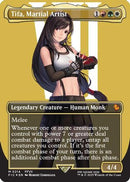 Tifa, Martial Artist (Borderless) (Surge Foil) (FIC-214) - Commander: FINAL FANTASY Foil