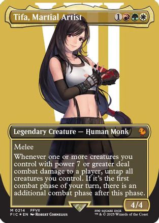 Tifa, Martial Artist (Borderless) (Surge Foil) (FIC-214)  Foil - Commander: FINAL FANTASY