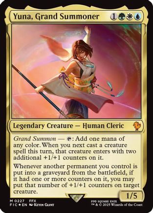 Yuna, Grand Summoner (Surge Foil) (FIC-227)  Foil - Commander: FINAL FANTASY