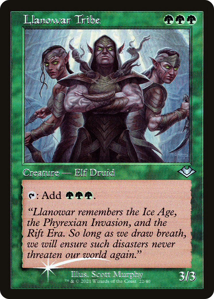 Llanowar Tribe (Retro Frame) (MH1-022)  Foil - Modern Horizons 1 Timeshifts