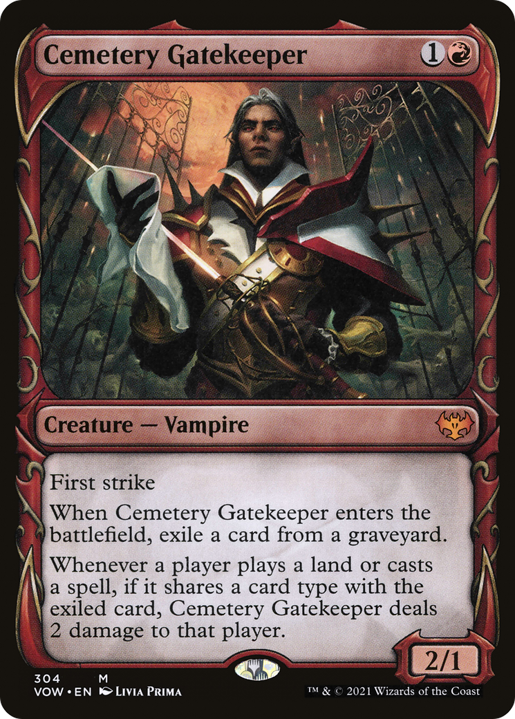Cemetery Gatekeeper (Showcase) (VOW-304)  Foil - Innistrad: Crimson Vow: (Showcase)