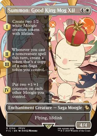 Summon: Good King Mog XII (Borderless) (FIC-194)  - Commander: FINAL FANTASY