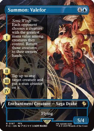 Summon: Valefor (Borderless) (FIC-197)  Foil - Commander: FINAL FANTASY