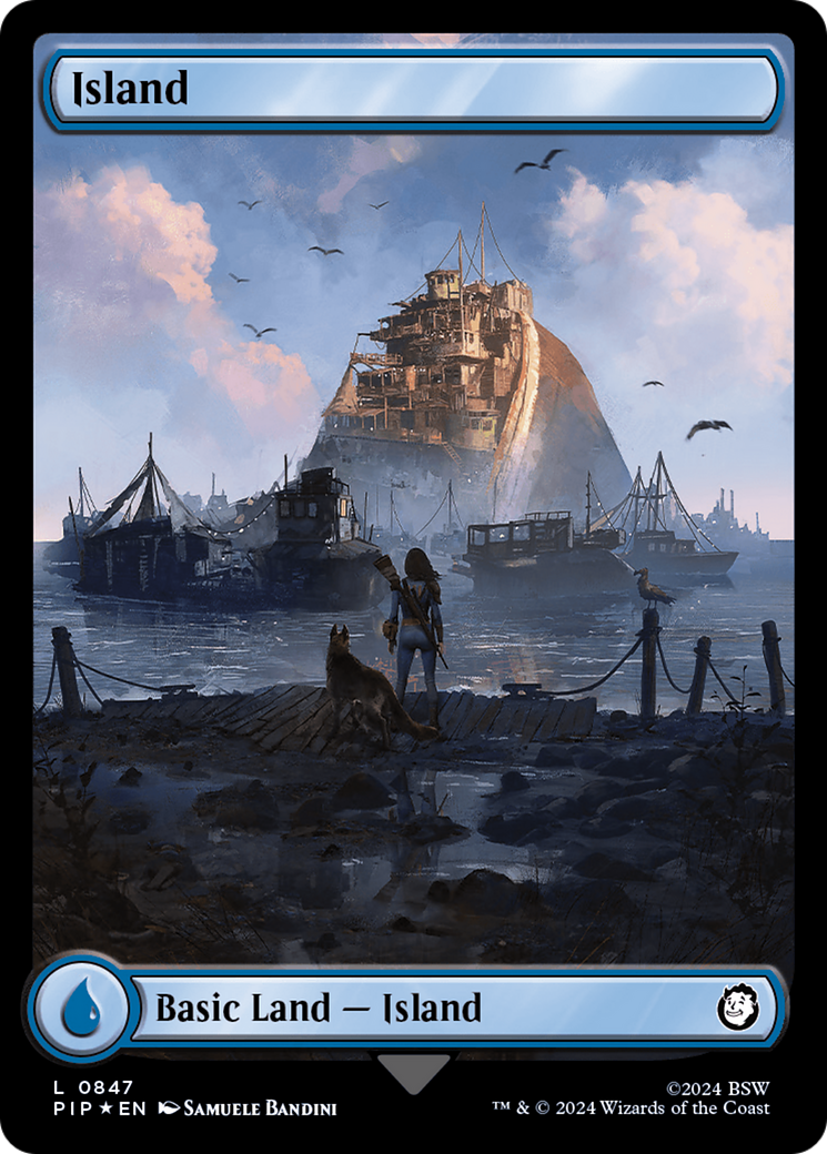 Island (0847) (Surge Foil) (PIP-847)  Foil - Fallout