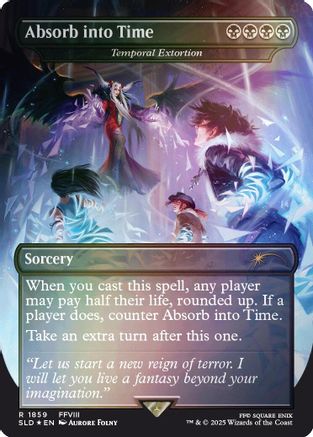 Absorb into Time - Temporal Extortion (Rainbow Foil) (SLD-1859)  Foil - Secret Lair Drop Series
