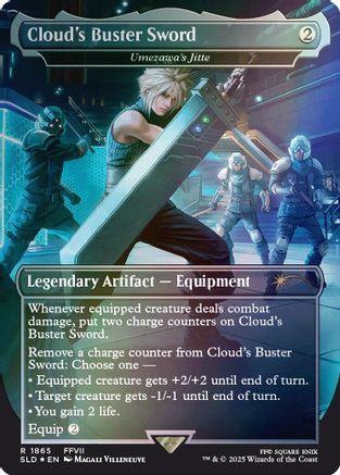 Cloud's Buster Sword - Umezawa's Jitte (Rainbow Foil) (SLD-1865)  Foil - Secret Lair Drop Series