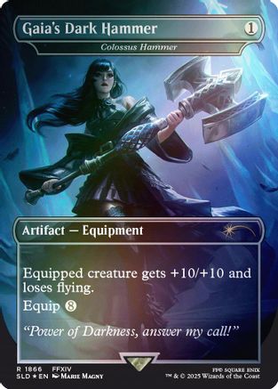Gaia's Dark Hammer - Colossus Hammer (Rainbow Foil) (SLD-1866)  Foil - Secret Lair Drop Series