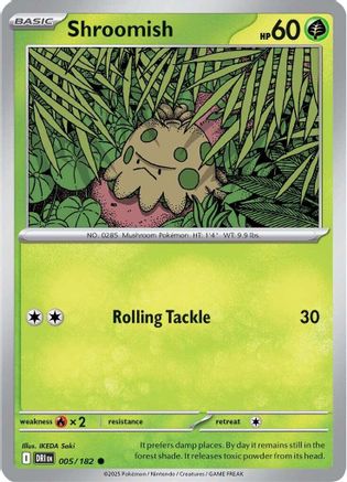 Shroomish 005/182 - Reverse Holofoil SV10 Destined Rivals
