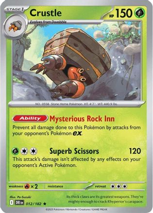 Crustle 012/182 - Reverse Holofoil SV10 Destined Rivals