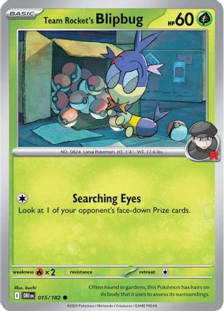 Team Rocket's Blipbug 015/182 - Reverse Holofoil SV10 Destined Rivals