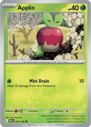 Applin 016/182 - Reverse Holofoil SV10 Destined Rivals