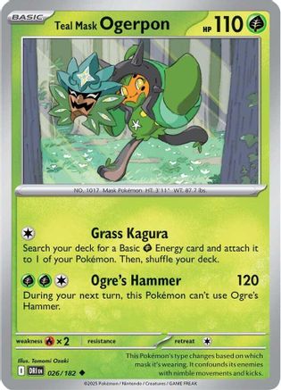 Teal Mask Ogerpon 026  SV10 Destined Rivals