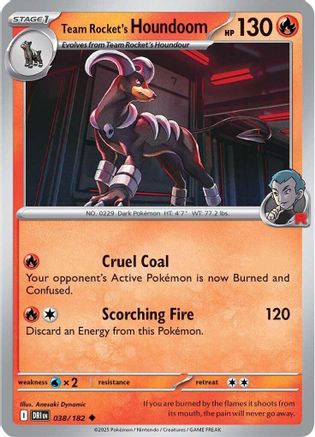 Team Rocket's Houndoom 038/182 - Reverse Holofoil SV10 Destined Rivals