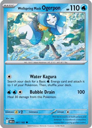 Wellspring Mask Ogerpon 067 - Reverse Holofoil SV10 Destined Rivals