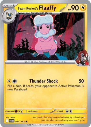 Team Rocket's Flaaffy 073 - Reverse Holofoil SV10 Destined Rivals