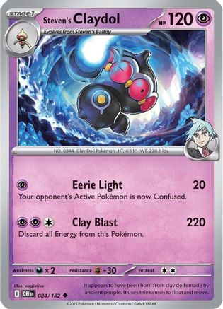 Steven's Claydol 084 - Reverse Holofoil SV10 Destined Rivals