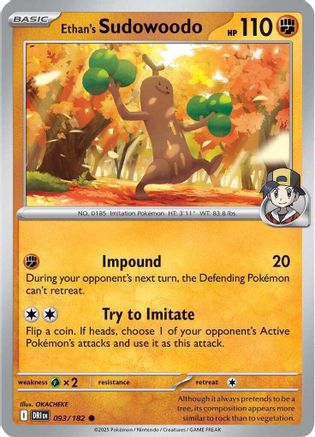 Ethan's Sudowoodo 093/182  SV10 Destined Rivals