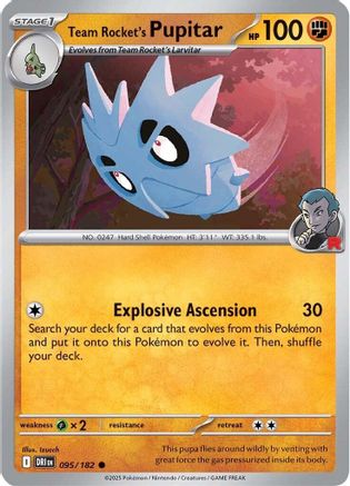 Team Rocket's Pupitar 095/182  SV10 Destined Rivals