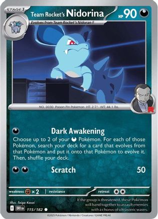 Team Rocket's Nidorina 115/182  SV10 Destined Rivals