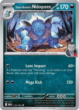 Team Rocket's Nidoqueen 116  SV10 Destined Rivals