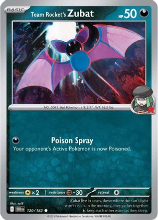 Team Rocket's Zubat 120/182  SV10 Destined Rivals