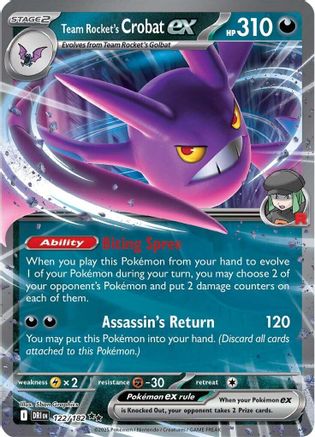 Team Rocket's Crobat ex 122/182 - Holofoil SV10 Destined Rivals