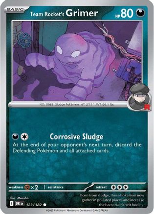 Team Rocket's Grimer 123/182 - Reverse Holofoil SV10 Destined Rivals