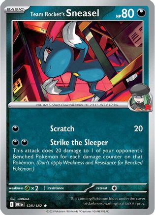 Team Rocket's Sneasel 128/182 - Holofoil SV10 Destined Rivals
