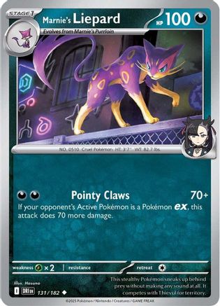 Marnie's Liepard 131/182  SV10 Destined Rivals