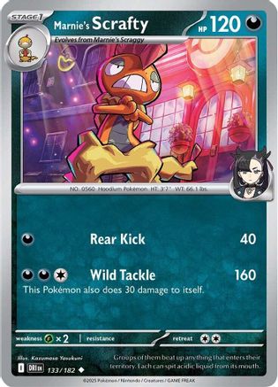 Marnie's Scrafty 133  SV10 Destined Rivals