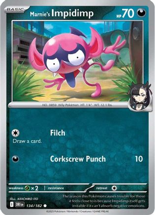 Marnie's Impidimp 134  SV10 Destined Rivals