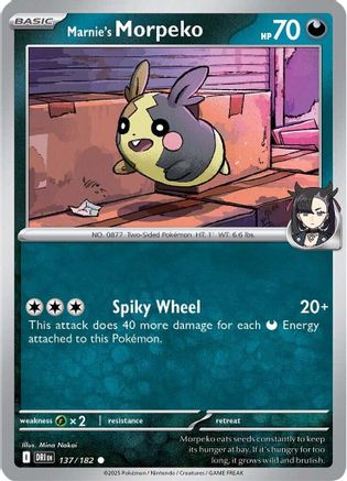 Marnie's Morpeko (137/182) [Scarlet & Violet: Destined Rivals]