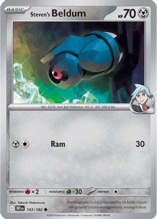Steven's Beldum 143 - Reverse Holofoil SV10 Destined Rivals