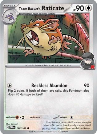 Team Rocket's Raticate 148/182  SV10 Destined Rivals