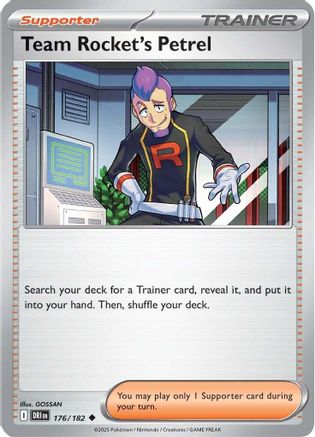 Team Rocket's Petrel 176/182  - Reverse Holofoil SV10 Destined Rivals - Uncommon