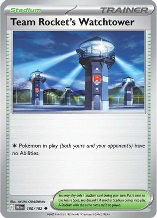Team Rocket's Watchtower 180 - Reverse Holofoil SV10 Destined Rivals